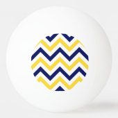 Navy, ananas, Wht Large Chevron ZigZag Pattern Pingpongballen (Voorkant)