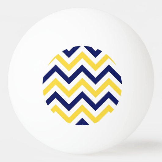 Navy, ananas, Wht Large Chevron ZigZag Pattern Pingpongballen (Achterkant)