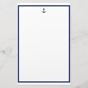 Navy Anchor Briefpapier