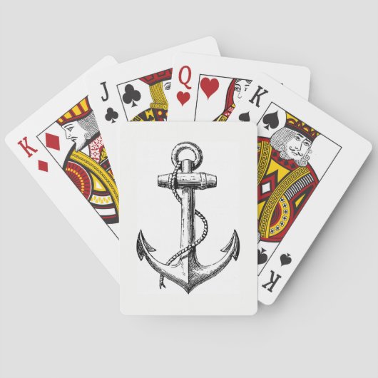 Navy Anchor Speelkaarten (Achterkant)