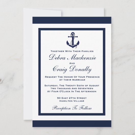 Navy Anchor - Weddenschap Kaart (Voorkant)