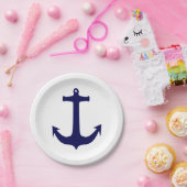 Navy Anchor White/Blue 7-inch bord (Feest)