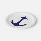 Navy Anchor White/Blue 7-inch bord (Gekanteld)