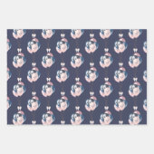 Navy and Blush Party | Blauwe roze Confetti ballon Inpakpapier Vel (Voorkant)