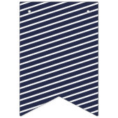 Navy and Blush Pink Preppy Bunting Vlaggetjes (Derde vlag)