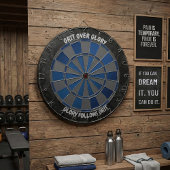 Navy and Charcoal Grit Over Glory Motivational Dartbord