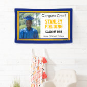 Navy and Gold Afstudeerder One-foto Spandoek (Insitu)