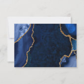 Navy and Gold Agate Marble RSVP (Dos)