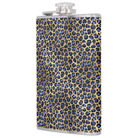 Navy and Gold Cheetah Print Heupfles (Links)