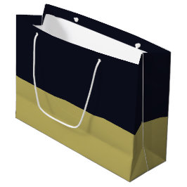 Navy and Gold Gift Bag - Groot, glanzend Groot Cadeauzakje