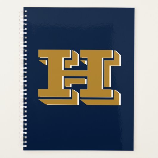 Navy and Gold School Pride Color Style Monogram (Devant)