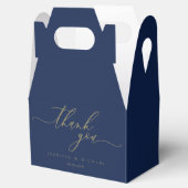 Navy and Gold Simple Scripting Hartelijk dank Bedankdoosjes (Geopend)