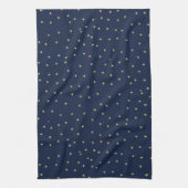 Navy and Gold Stars Theedoek (Verticaal)