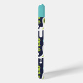 Navy and Green Ikat Paisley Monogram Case-Mate iPhone Case (Achterkant / Rechts)