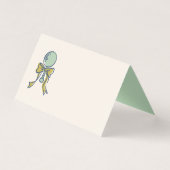 Navy and Mint Doodle Baby Rattle and Bow Blank (Front)