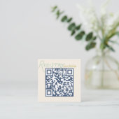 Navy and Mint Doodle Baby Registry QR Code Informatiekaartje (Staand voorkant)