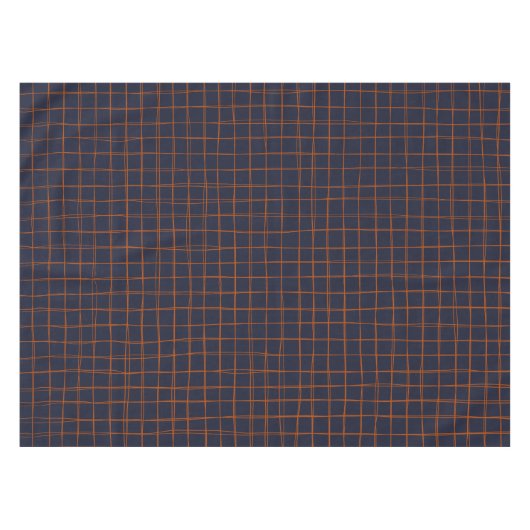 Navy and Rust Thread Pattern Tafelkleed (Voorkant (Horizontaal))