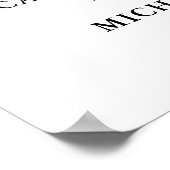 Navy and Rust Waterverf Wedding Welcome Poster (Hoek)