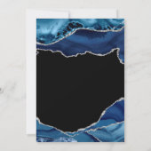 Navy and Silver Agate Bridesmaids Luncheon Kaart (Achterkant)