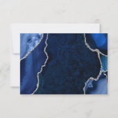 Navy and Silver Agate Marble RSVP (Dos)