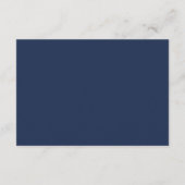 Navy and White Border Hotel Accommodations Kaart (Achterkant)