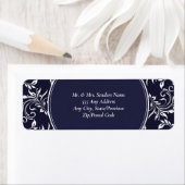Navy and White Elegant Style Wedding Etiket (Insitu)