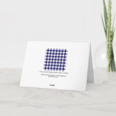 Navy and White Gingham Pattern Bedankkaart (Achterkant)