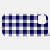 Navy and White Gingham Pattern Case-Mate iPhone Case (Achterkant (horizontaal))