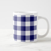 Navy and White Gingham Pattern Jumbo Beker (Rechts)