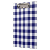 Navy and White Gingham Pattern Klembord (Links)