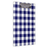 Navy and White Gingham Pattern Klembord (Rechts)