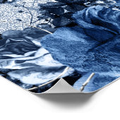 Navy and White met Silver Foil Wedding Welcome Poster (Hoek)