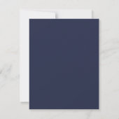 Navy and White Simple Geometric Save the Date (Achterkant)