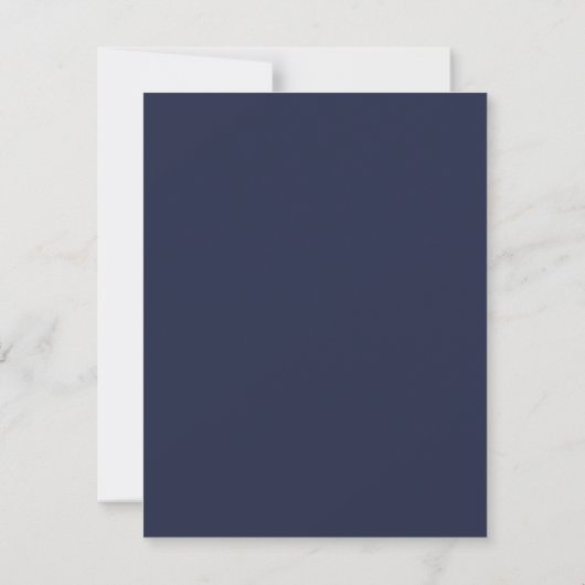 Navy and White Simple Geometric Save the Date (Achterkant)