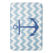 Navy Anker en Chevron Custom Bath Mat (Voorkant Verticaal)