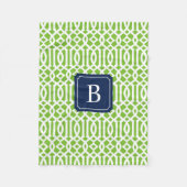 Navy & Apple Trellis | Fleece Blanket (Voorkant)