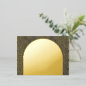 Navy Arch Bruiloft RSVP Kaart (Staand Voorkant)