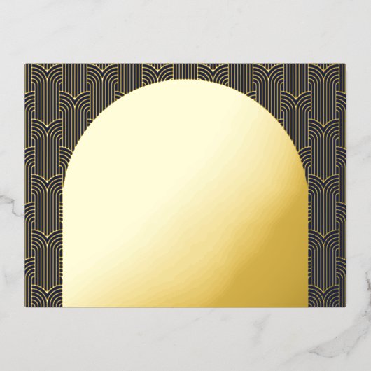 Navy Arch Bruiloft RSVP Kaart (Voorkant)