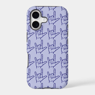 Navy ASL I Love You Custom Hoesje