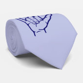 Navy ASL I Love You Hand Stropdas (Opgerold)