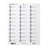 Navy Azulejo | Spaans Tegel Pattern V2 Label (Full Sheet)