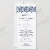 Navy Azulejo | TEGEL van de Spaanse grens van Indi Kaart (Voorkant)