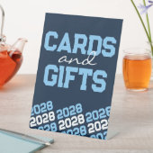 Navy & Baby Blauwe Kaarten & Geschenken Afstuderen Reclamebord Met Voetstuk (Insitu)