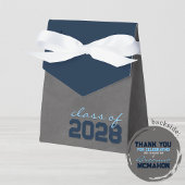 Navy & Baby Blue Chalkboard Afstuderen geschenkdoz Bedankdoosjes