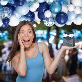 Navy & Baby Blue Chalkboard Afstuderen geschenkdoz Bedankdoosjes