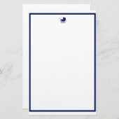 Navy Baby Carriage Briefpapier (Voorkant / Achterkant)