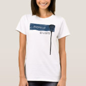 Navy Banner met Lacrosse Stick T-shirt (Voorkant)