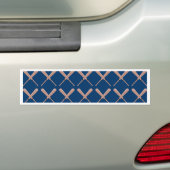 Navy Baseball Bat Bumpersticker (Op auto)