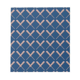 Navy Baseball Bat Notitieblok