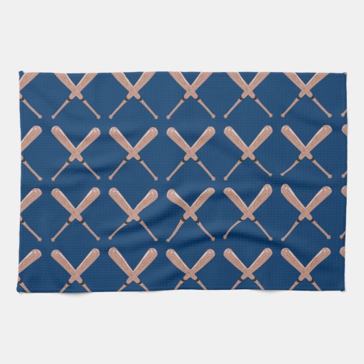 Navy Baseball Bat Theedoek (Horizontaal)